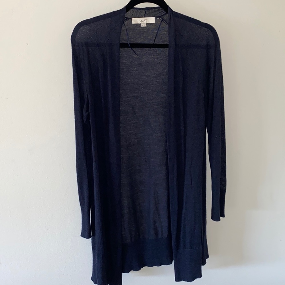 Loft black sheer sweater